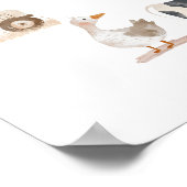 Poster Animaux de ferme Barnyard Neutre Baby shower Bienv (Coin)