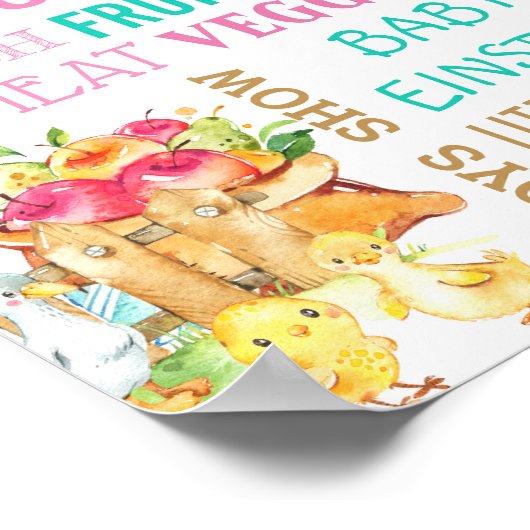 Poster Animaux de ferme Barnyard Premier signe d'annivers (Coin)