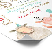 Poster Animaux de ferme Citrouille Premier anniversaire G (Coin)