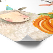 Poster Animaux de ferme Garçon Anniversaire Citrouille de (Coin)