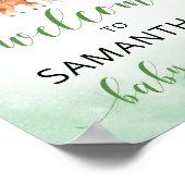 Poster Animaux de ferme garçon baby shower signe de bienv (Coin)