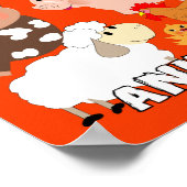 Poster Animaux de ferme mignons Enfants Whimsy Picture (Coin)