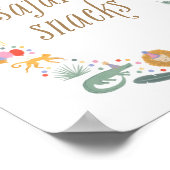 Poster Animaux de fête Anniversaire de fête Safari Snacks (Coin)