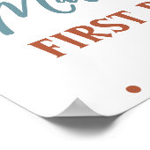 Poster Animaux de forêt tribaux Garçon 1er anniversaire W (Coin)