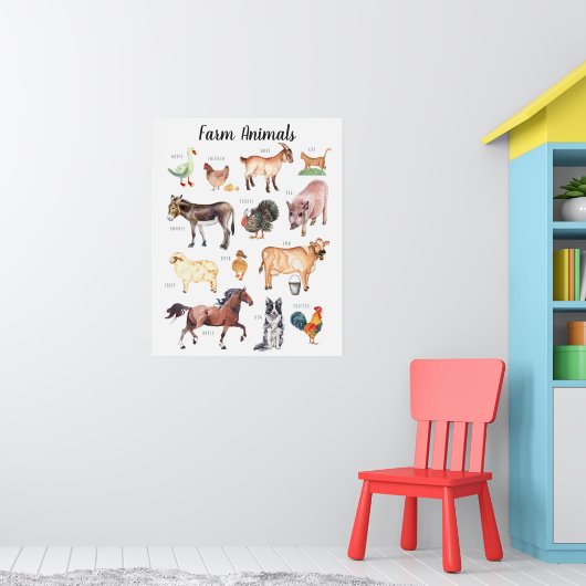 Poster Animaux de la Ferme | Éducation Apprentissage Sall (Pépinière 1)