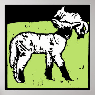 Poster Animaux de la ferme victorienne