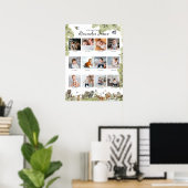 Poster Animaux de la forêt | 1ère année 12 mois de collag (Bureau à domicile)