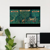 Poster Animaux de la forêt, biches, élaboration numérique (Bureau à domicile)