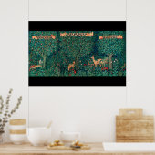 Poster Animaux de la forêt, biches, élaboration numérique (Cuisine)