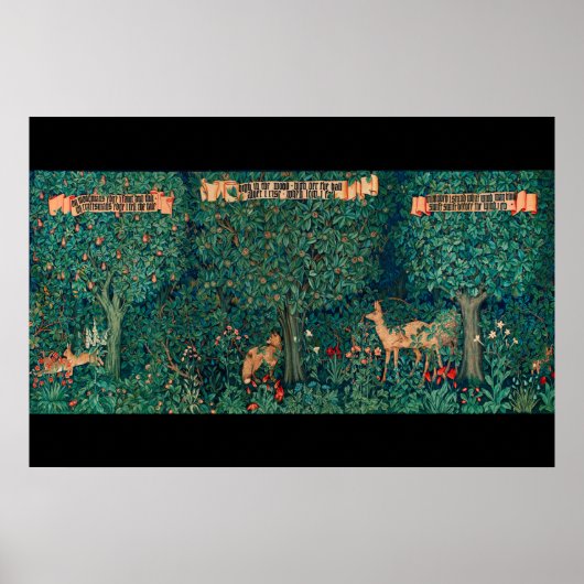 Poster Animaux de la forêt, biches, élaboration numérique (Devant)