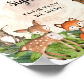 Poster Animaux de la forêt bois forêt verdure feuillage (Coin)