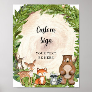 Poster Animaux de la forêt bois forêt verdure feuillage