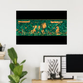Poster Animaux de la forêt,Lion, élaboration numérique de (Bureau à domicile)