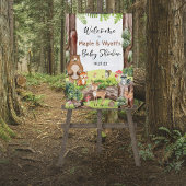 Poster Animaux de la forêt sur un panneau forestier