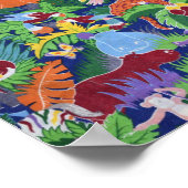 Poster Animaux de la jungle colorée (Coin)