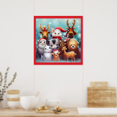 Poster Animaux de Noël 2 (Cuisine)