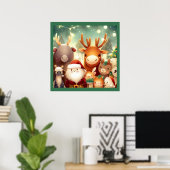 Poster Animaux de Noël 8 (Bureau à domicile)