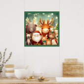 Poster Animaux de Noël 8 (Cuisine)