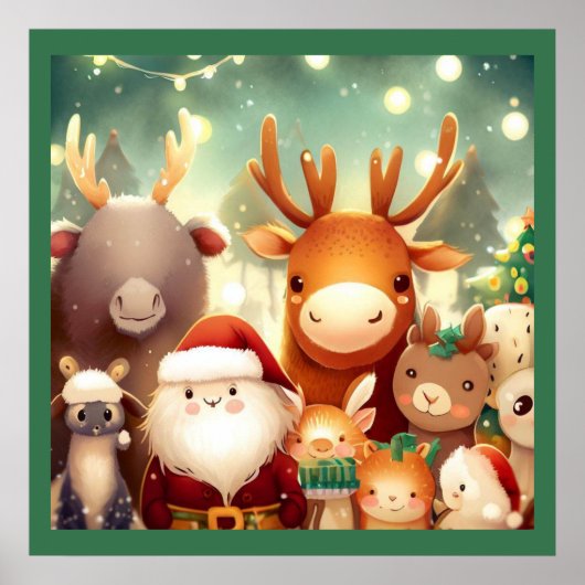 Poster Animaux de Noël 8 (Devant)