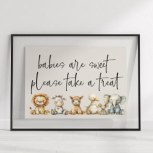 Poster Animaux de nurserie en peluche vintage, cadeau pou