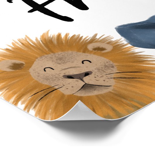 Poster Animaux de Safari Sauvages et Libres Chambre de Nu (Coin)