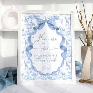 Poster Animaux de Safari Toile de Jo Baby Shower Maman-os