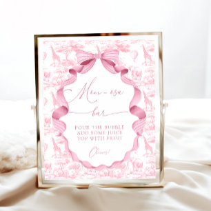 Poster Animaux de Safari Toile de Jo Baby Shower Maman-os