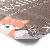 Poster Animaux des bois Baby shower de neige Refus de cou (Coin)