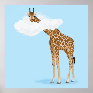 Poster animaux des nuages de la savane
