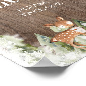 Poster Animaux d'hiver rustiques Baby shower des bois Fav (Coin)