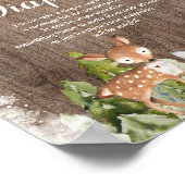 Poster Animaux d'hiver Snowflakes Wood Late Night Diapés (Coin)