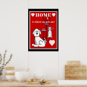 Poster Animaux domestiques Accueil Où Mes animaux sont n' (Cuisine)