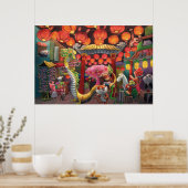 Poster Animaux en Chine (Cuisine)