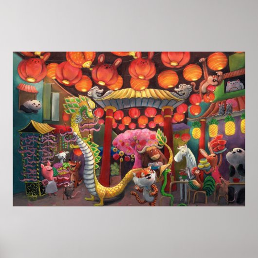 Poster Animaux en Chine (Devant)