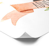 Poster Animaux en montgolfière à air chaud floral Aventur (Coin)