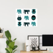 Poster animaux et masques africains (Bureau à domicile)