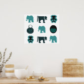 Poster animaux et masques africains (Cuisine)