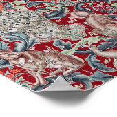 Poster Animaux forestiers, William Morris (Coin)