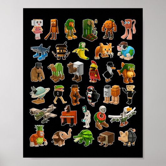 Poster Animaux générés par l'IA à pourriture cérébrale it (Devant)
