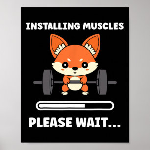 Poster Animaux Installant Muscles Fitness Musculation Fo