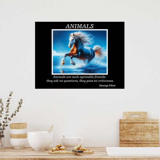 Poster ANIMAUX : La liberté à l'océan (Cuisine)