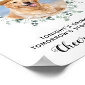 Poster Animaux Mariages Chien Open Bar Cocktails Boissons (Coin)