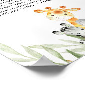 Poster Animaux mignons de safari verdure Créez votre prop (Coin)