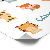 Poster Animaux mignons Kawaii | Illustration de yoga Zen (Coin)