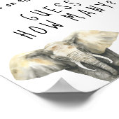 Poster Animaux Safari - Devinez combien de jeux (Coin)