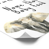 Poster Animaux Safari - Nom de l'aliment pour bébé (Coin)