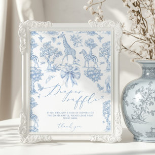 Poster Animaux Safari Toile de Jouy Rupture de couche