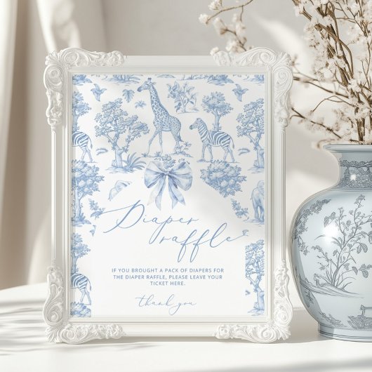 Poster Animaux Safari Toile de Jouy Rupture de couche