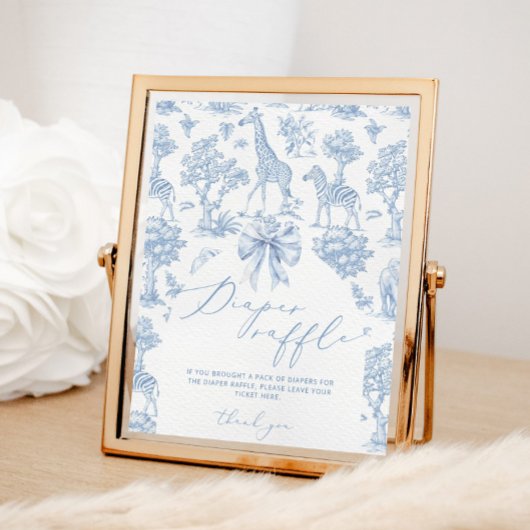 Poster Animaux Safari Toile de Jouy Rupture de couche