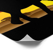 Poster Animaux sauvages sur le coucher de soleil de la sa (Coin)